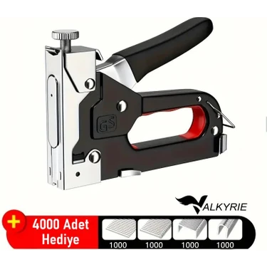 Valkyrie Profesyonel Zımba Tabancası + 4000 Adet Zımba Teli Hediye – Ahşap, Kumaş ve Duvar Için