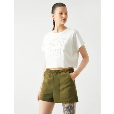 Koton Mini Şort Beli Lastikli Cep