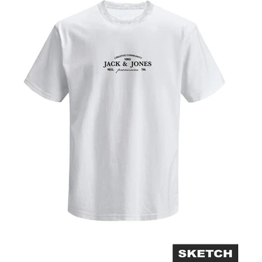 Jack & Jones Erkek Gögüs Logo Baskili Tisört-