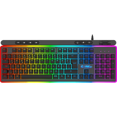Claw's Nova K1 360° Özelleştirilebilir Rgb & Yazılımlı Full Membran 104+7 Tuşlu Ekstra Multimedya /