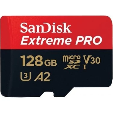 SanDisk Extreme PRO 128GB MicroSDXC Class 10 UHS-I A2 V30 170MB/s – 4K Video ve Profesyonel