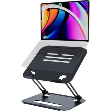 Mufamet  Basic Tüm Modellerle Uyumlu Çelik Sınırsız Açıda Kolay Ayarlanır Laptop Standı