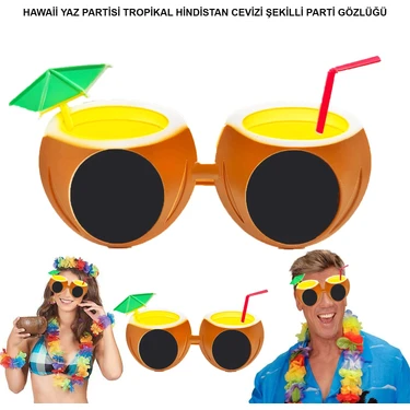 SHC4200 Mey Ithalat® Hindistan Cevizi Tropikal Hawaii Yaza Merhaba Parti