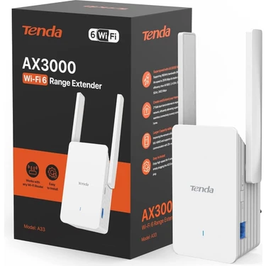 Hype Store A33 AX3000 Wi-Fi 6 Tekrarlayıcı, Wifi Sinyal Güçlendirici, 2.4ghz/5ghz Çift Bant,