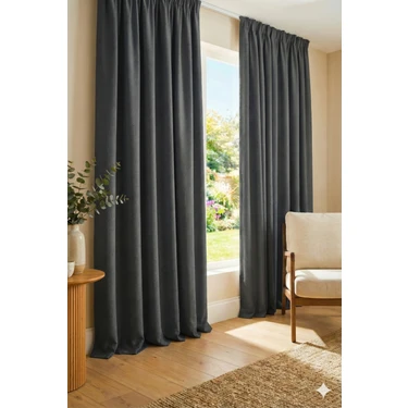 Miabella Home Mr.stock Blackout Işık Geçirmez Güneşlik Fon Perde Tek Kanat  -