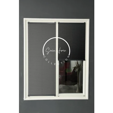 Serin Home Collection Antrasit Katlanabilir Plise Perde, Cam Balkon Perdeleri, Ofis Perdeleri, Pvc