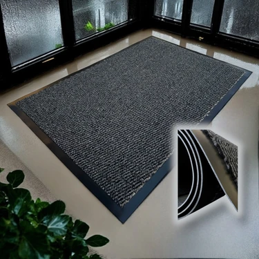 Chandler Home Sempre Koyu Gri, Kaymaz Taban, Kapı Paspası, Nem Alıcı Paspas, Işyeri Paspası,