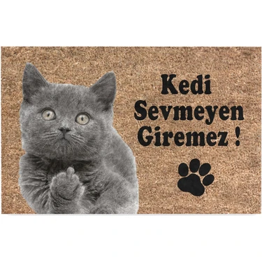 Monnhein Kedi Köpek Komik Tasarımlı Dekoratif Kapı Önü Paspas, Dış Mekan/ev Içi/banyo/mutfak/yatak