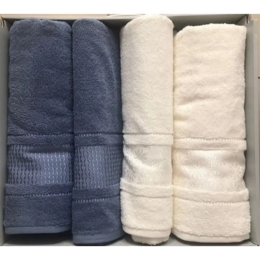 Özdilek Blossom Best Set Hamam Seti İndigo-Krem