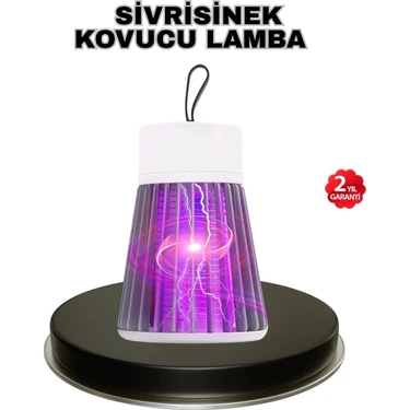 Renklime Mor Işıklı Şarjlı Böcek Öldürücü Lamba – Ev, Balkon ve Kamp Kullanımına