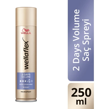 Wellaflex Extra Strong Hod 250 ml Hacim Verici Saç Spreyi Tüm Saçlar İçin Vegan