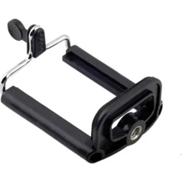 Tripod Bağlantılı Selfie Çubuğu Telefon Tutucu Bağlantılı