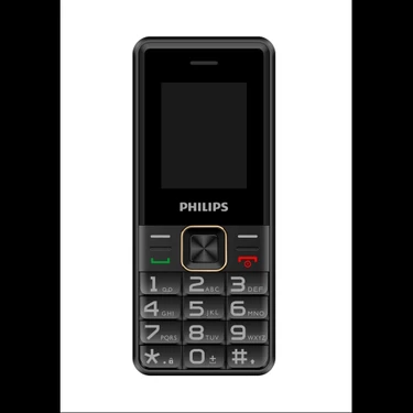 Philips Phılıps Xenium E6105, 128MB, Siyah, 48MB Ram, 1,77INC Ekran, 4g Çift Sim Desteği, Fm Radyo,