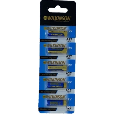 İntora Wilkinson 27A MN27 12V Alkalin Pil Kepenk Anahtar Pili Beşli