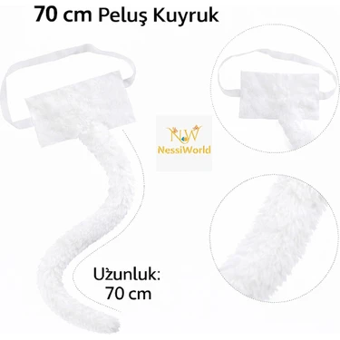 SHC4200 Beyaz Peluş Kuyruk Şekil Verilebilir 70