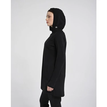 Kapüşonlu  Koton Sweat + Buff