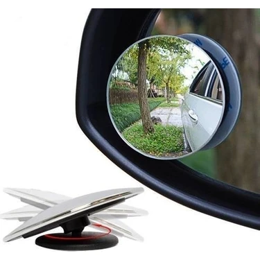 GD24 Kör Nokta Aynası 5cm Yuvarlak Çerçevesiz Gerçek Cam 360 Derece