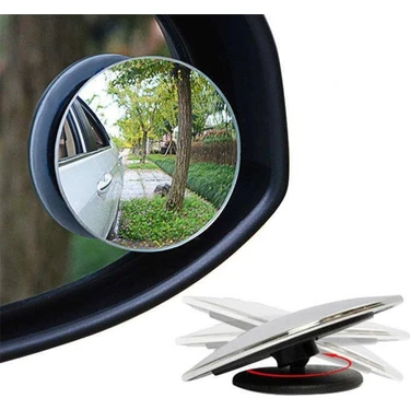 Carub SY028 Yuvarlak Krom Oynar Araç Yan Aynası Kompakt Boyutlu Evrensel Uyumlu Minimalist