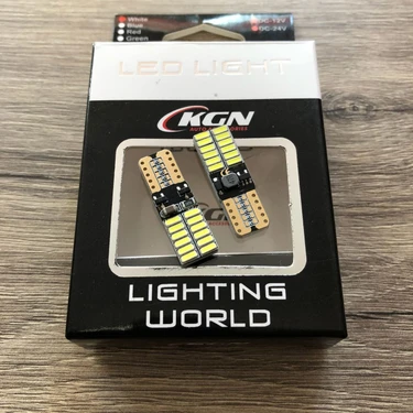 Kgn T10 Dipsiz Beyaz Led Ampül 12-24V 24 Led Smd