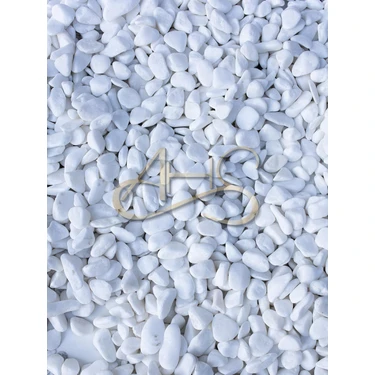 Ahs Beyaz Dolomit Taş 2 kg 1-2 cm Renkli Dere Çakıl Taşı Bahçe Peyzaj Süs