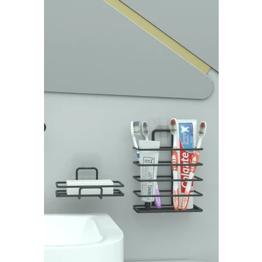 Zabata Metal Yapışkanlı Banyo Aksesuar Seti