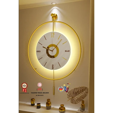 MetaQuartz Aksesuar (Büyük Boy-50*75 cm)Kadran Iskandinav Kristal Gold(Kırılmaz Göbek)(Led Için