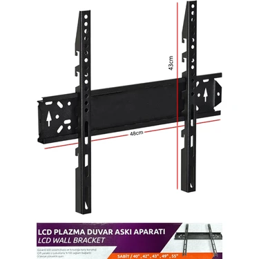 Doğa Bilişim TV ASKI APARATI METAL   40" 42" 43" 50" 55"