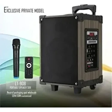 Emrtech LT-908 Super Bass Şarjlı Mikrofonlu Hoparlör Sistemi Güçlü Ses Özellikleri ile