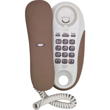 Multitek MD-50 Krem Kablolu Duvar Telefonu Ton ve Darbeli Arama Seçeneği ile Şık