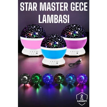Calperia Mavi ve Mor Işıklı Projeksiyon