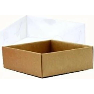 Teknobab 9X9X3 cm Kraft Asetat Kapaklı Kutu 100.ADET