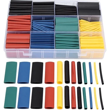 Makaron Isı Ile Daralan Kablo Seti 530 Adet 8 Boy 5 Renk