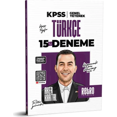 Retro Yayıncılık 2026 Kpss Gygk Retro Yayınları Türkçe 15 Deneme Tamamı Çözümlü Aker