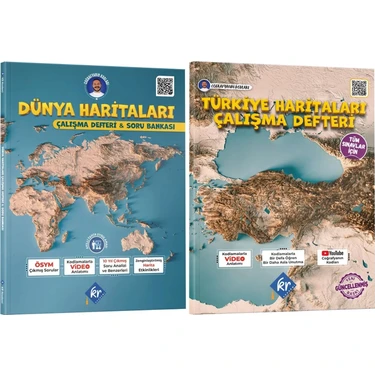 Kr Akademi Yayınları Coğrafyanın Kodları Türkiye ve Dünya Haritaları Çalışma Defteri ve Soru