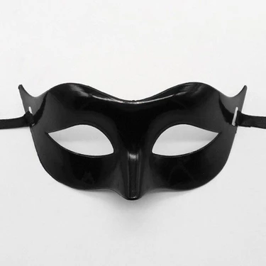 Siyah Renkli Masquerade Kostüm Partisi Venedik Balo Maskesi %100 Pamuk Ergonomik