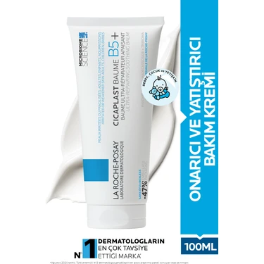 La Roche-Posay Cicaplast Baume B5 100 ml- Kuru ve Tahriş Olmuş Ciltler İçin Onarıcı Bakım