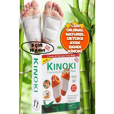 Kinoki 10 Adet |  Kinoki Detoks Ayak Bandı , Foot Patch Toksn Atıcı Detox Ayak Detoksu
