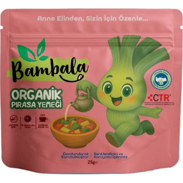 Bambala 10 Dakika - Organik Pırasa Yemeği 25G -Dondurularak