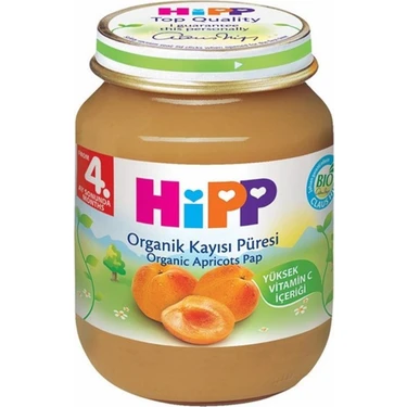 Hipp Organik Kayısı Püresi 125 gr 0-6 Ay Bebekler İçin Tamamen Doğal Meyve