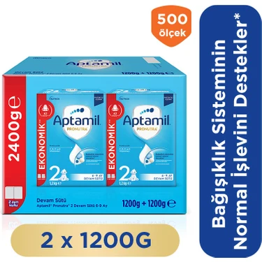 Aptamil 2 Prebiyotikli Devam Sütü 1200 Gr x 2 Adet 2400