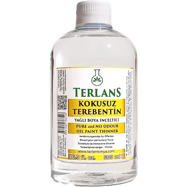 Terlans Kokusuz Terebentin 500 ml Tamamen Kokusuz Oil Paint