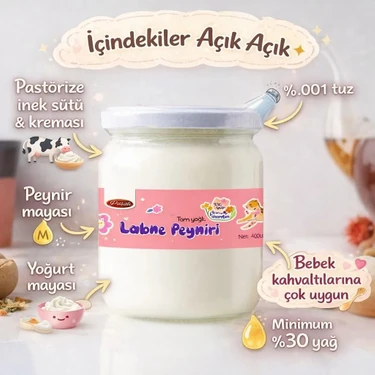 Paşalı Üreten Anneler Tam Yağlı Labne Peyniri 400