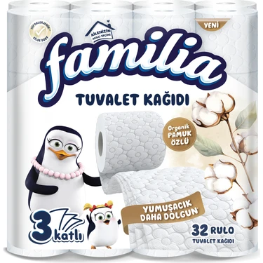 Familia Plus 32 Rulo 3 Katlı Beyaz Tuvalet