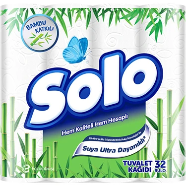 Solo Ultra Yumuşak Bambu Katkılı Tuvalet Kağıdı 32 Rulo Ekstra