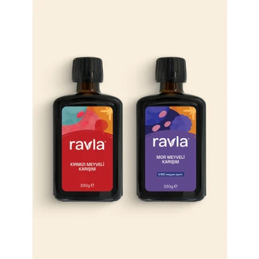 Ravla 2'li Ürün - Mor Meyveli Karışım 330G / Kırmızı Meyveli Karışım