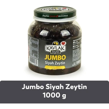 Kavlak Zeytin Jumbo Siyah Zeytin 1 kg Doğal Salamura ile İri Taneli Saf