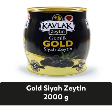 Kavlak Zeytin Kavlak Gold Gemlik Siyah Zeytin 2 kg ( Brüt