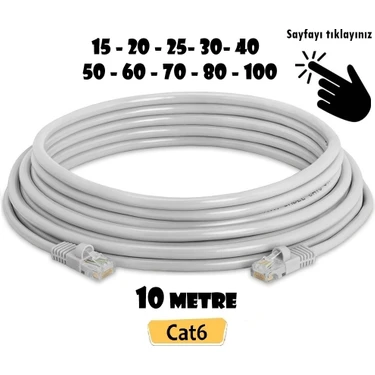 Vwin 10 Metre Cat6 Internet Ethernet Kablosu Ez RJ45 Cat 6 Utp Patch Lan Kablo High