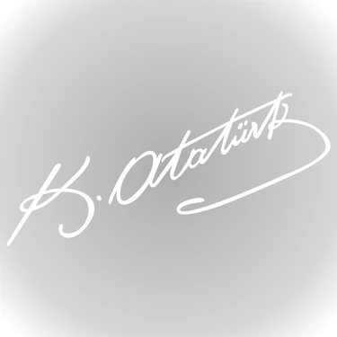 Quart Aksesuar Kemal Atatürk Imza Sticker Araba Cam