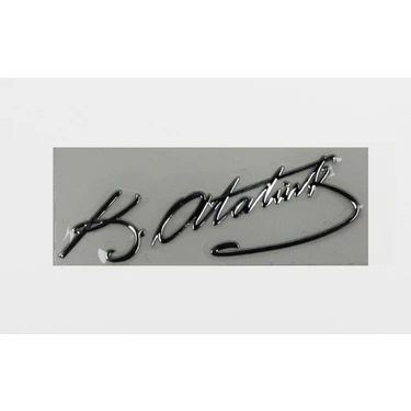 Metal Yazı 8x2cm Atatürk